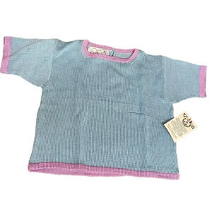 NWT Zack Ali 4 Kids Knitted Short Sleeve‎ Top Size 12 months